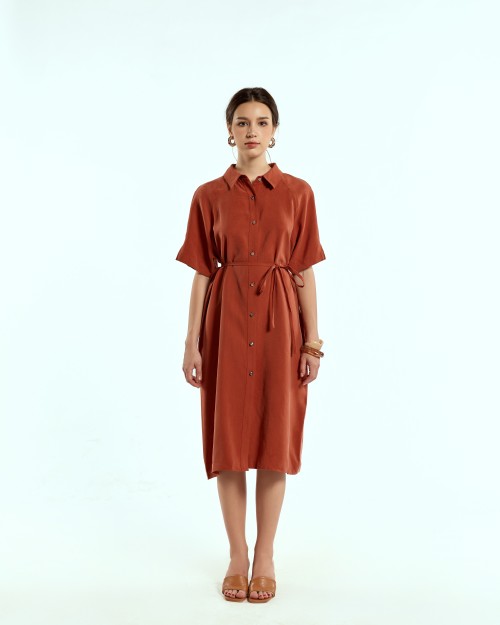 SIXDO Woven Flared Dress for Women